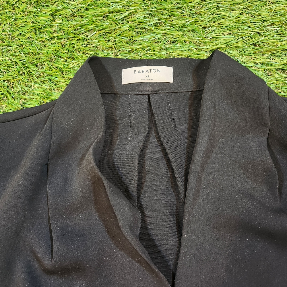 Babaton Black Long Sleeve Draped Blouse Great Condition - Picture 3 of 6